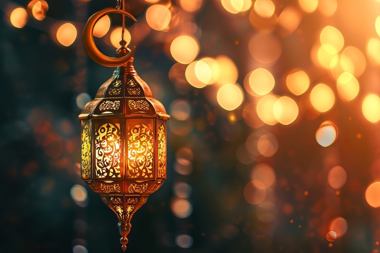 Bezpłatny plik Zdjęcie latarnia w stylu fantasy na islamskie święto ramadanu