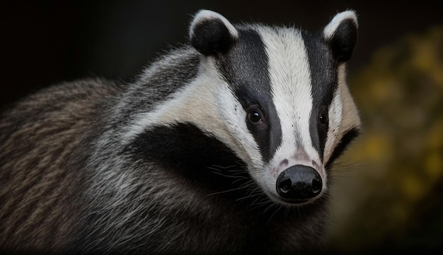 Bezpłatne zdjęcie lemur wpatruje się w uroczy czarno-biały płaszcz wygenerowany przez sztuczną inteligencję