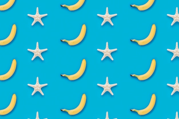 Letni wzór z bananami