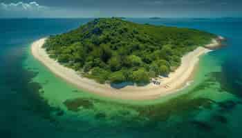 Bezpłatne zdjęcie letnie wakacje w idyllicznym karaibskim kurorcie generowanym przez ai