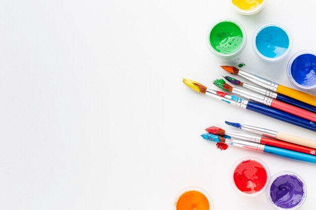 Leżał płasko kolorowy aquarelle z miejsca kopiowania