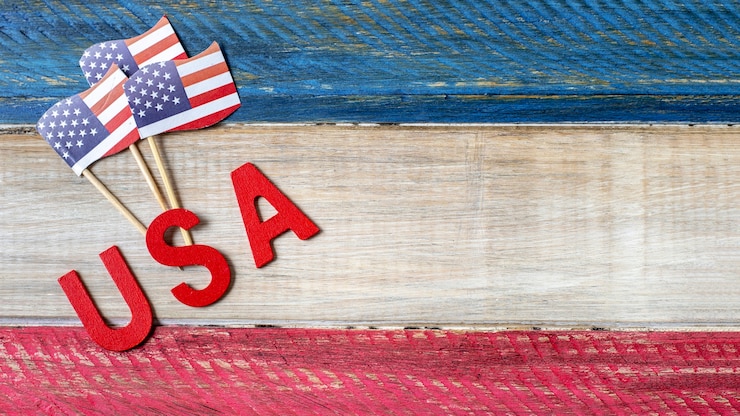 Bezpłatny plik Zdjęcie leżał płasko w sercu usa liter z miejsca na kopię