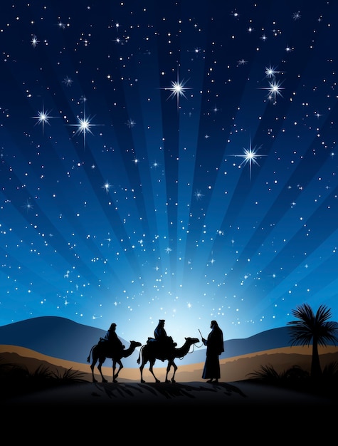 Los reyes magos epiphany ilustracja kreskówkowa