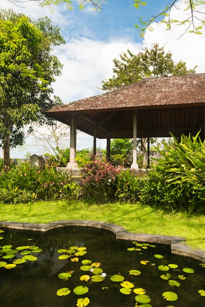 Bezpłatne zdjęcie lotus staw w indonezyjski park