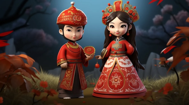 Ludzie świętują chiński Nowy Rok