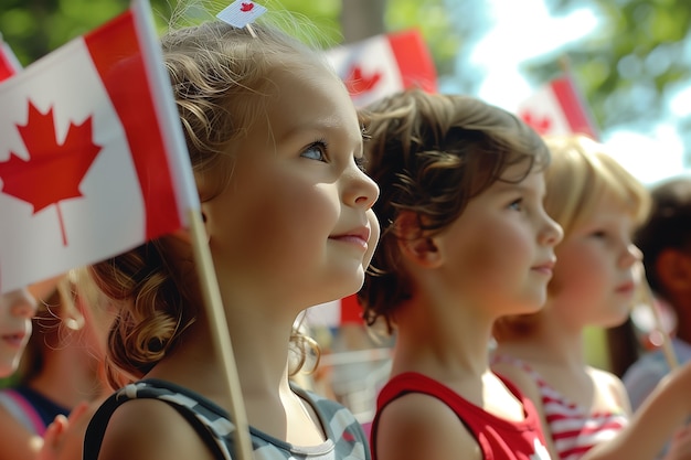 Bezpłatne zdjęcie ludzie świętują dzień kanady