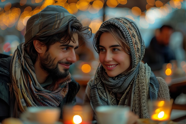 Bezpłatne zdjęcie ludzie świętują ramadan razem