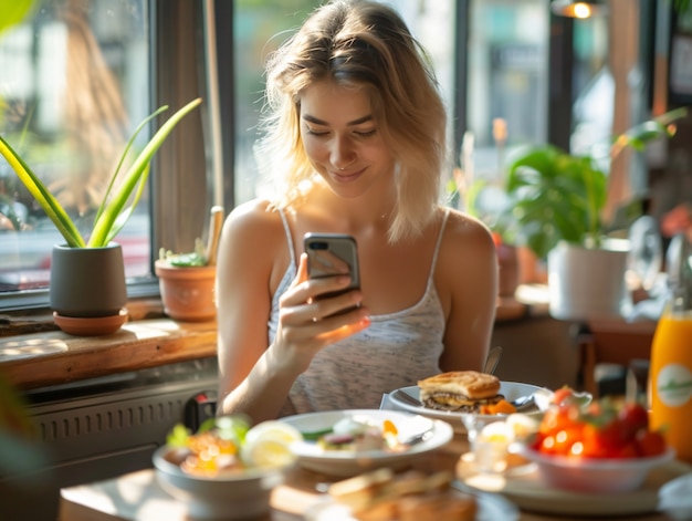 Ludzie tworzący treści gastronomiczne do przesyłania do Internetu dla miłośników jedzenia