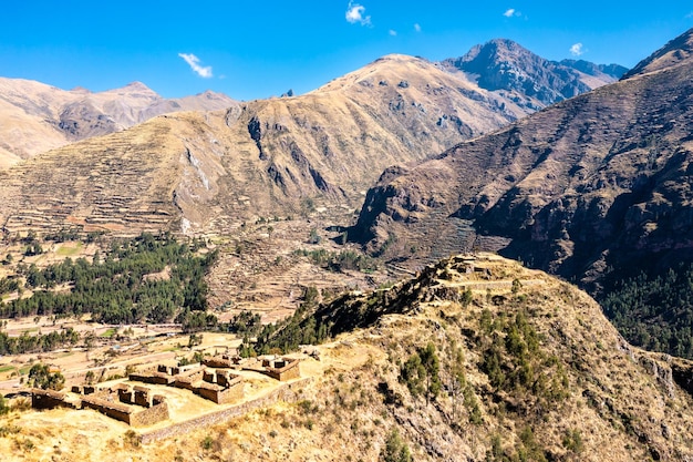 Machu Pitumarca Starożytne Miasto Inków W Peru Premium Zdjęcia