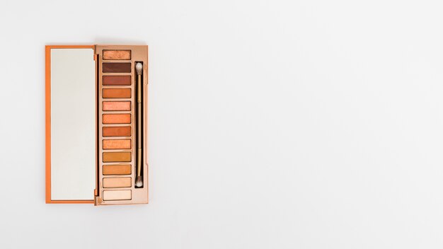 Makeup paleta z makeup muśnięciem odizolowywającym na białym tle