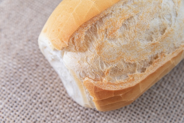 Makro szczegóły francuskiego chleba