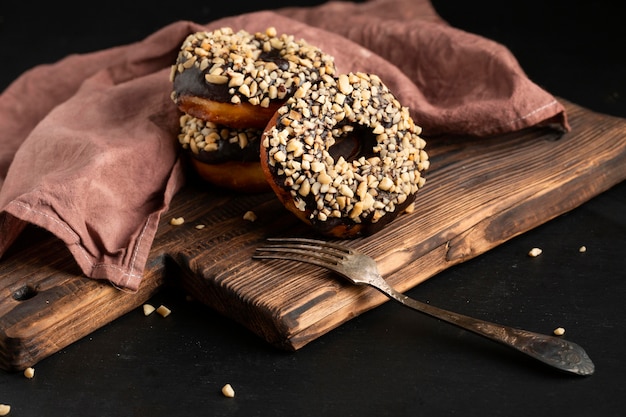 Bezpłatne zdjęcie makro szkliwione pączki