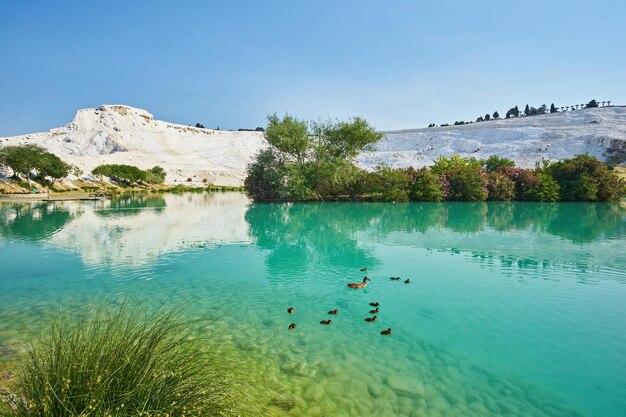 Małe jezioro w Pamukkale