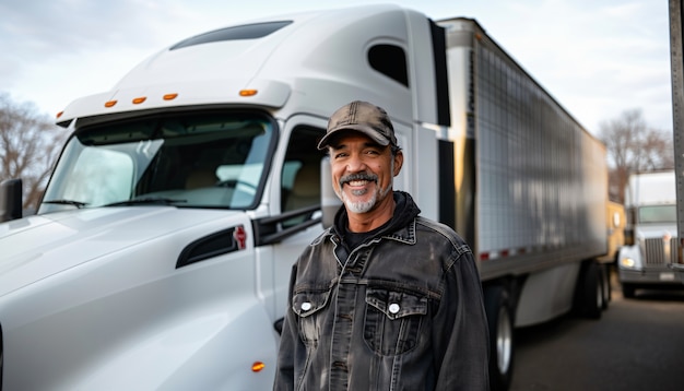 Bezpłatne zdjęcie man working as a truck driver