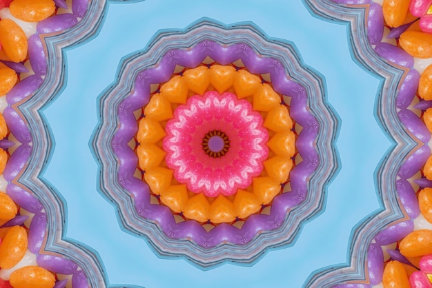 Bezpłatne zdjęcie mandala grafika kolorowe tło wzór
