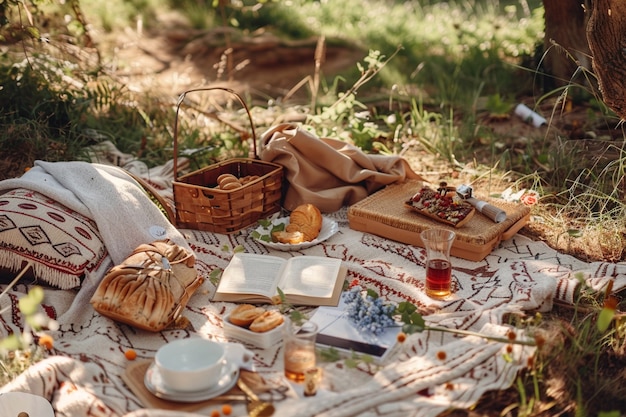 Bezpłatne zdjęcie marny piknik, martwa natura.