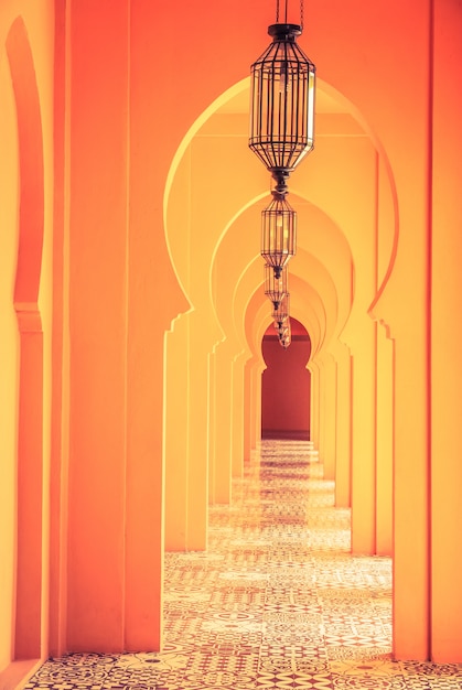 Bezpłatne zdjęcie maroko lamp architektury