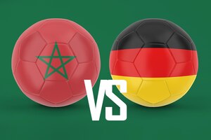 Bezpłatne zdjęcie maroko vs niemcy piłka nożna