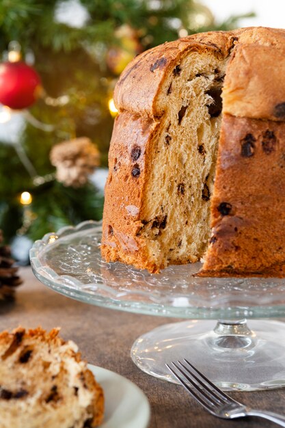 Martwa natura pyszny asortyment panettone