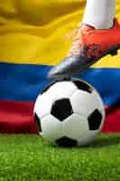 Bezpłatne zdjęcie martwa natura reprezentacji kolumbii w piłce nożnej
