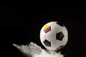 Bezpłatne zdjęcie martwa natura reprezentacji kolumbii w piłce nożnej