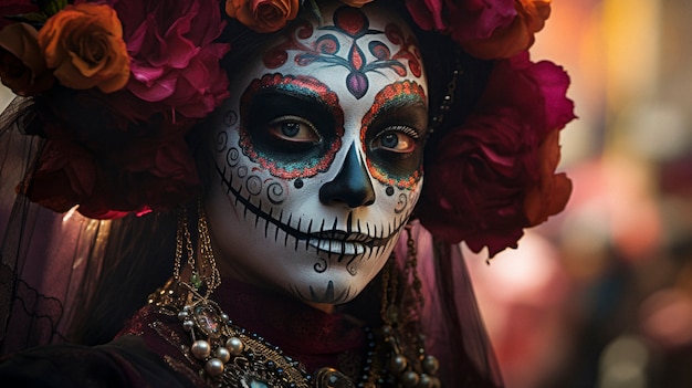 Bezpłatne zdjęcie meksykańska uroczystość dia de muertos