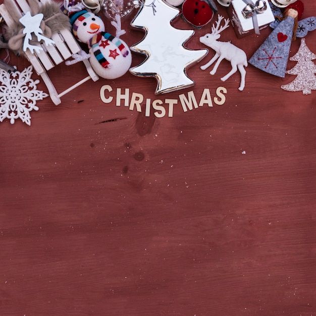 Merry christmas skład z miejsca poniżej