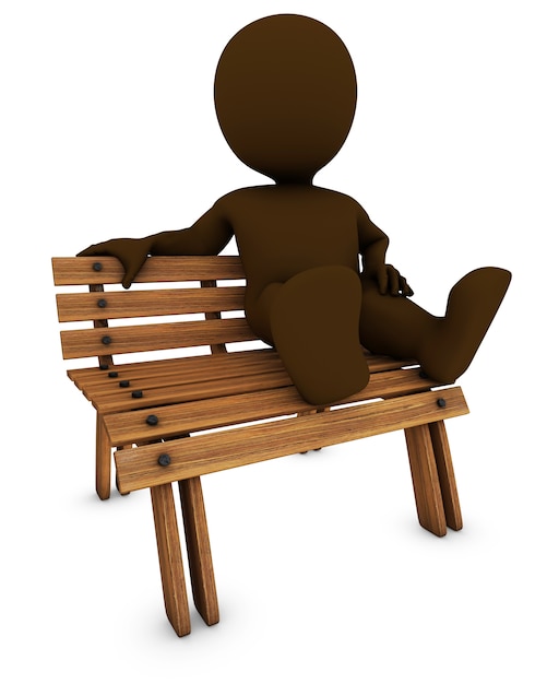 Bezpłatne zdjęcie mężczyzna siedzi na ławce