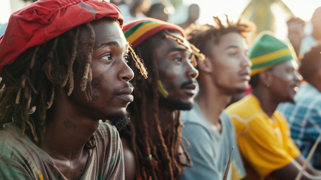 Bezpłatne zdjęcie mężczyzna z dreadami reprezentującymi ruch rastafarów