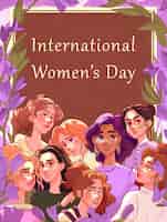 Bezpłatne zdjęcie międzynarodowe święto dnia kobiet i równe prawa w stylu sztuki cyfrowej