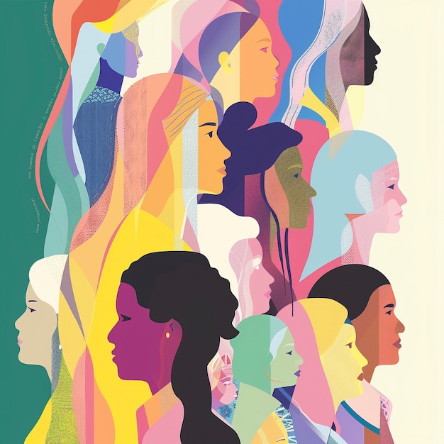 Bezpłatne zdjęcie międzynarodowe święto dnia kobiet i równe prawa w stylu sztuki cyfrowej