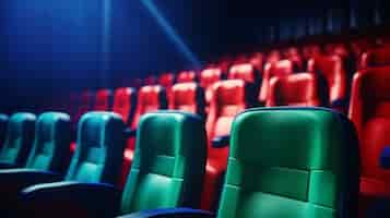 Bezpłatne zdjęcie miejsca siedzące w kinie 3d