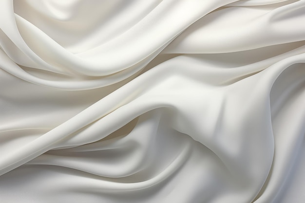 Miękka biała tekstura jedwabnej tkaniny