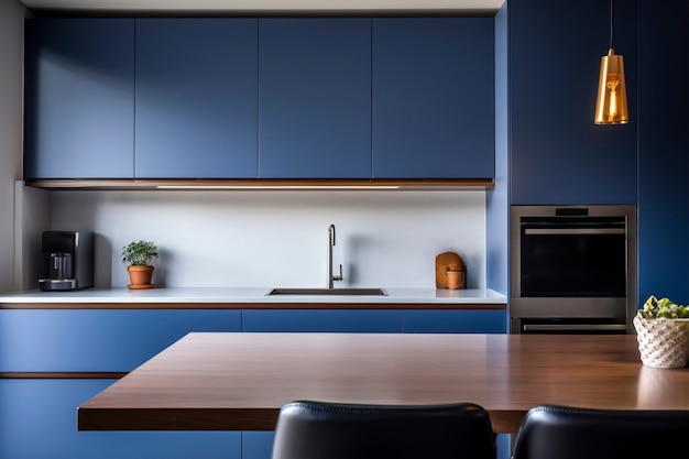 Bezpłatne zdjęcie minimalistyczna konstrukcja wnętrza kuchni
