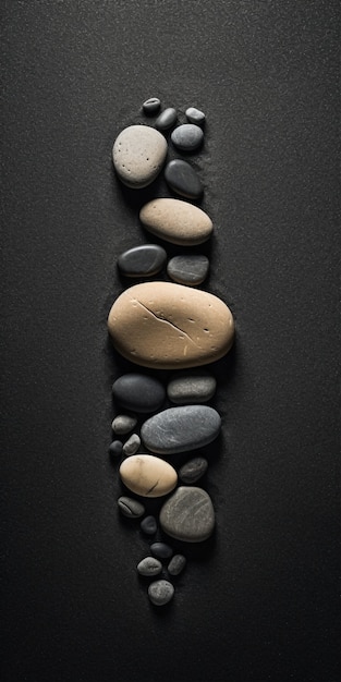 Bezpłatne zdjęcie minimalistyczne tło kamienia zen