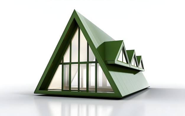 Bezpłatne zdjęcie model 3d budynku mieszkalnego