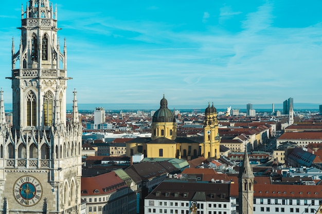 Bezpłatne zdjęcie monachium marienplatz