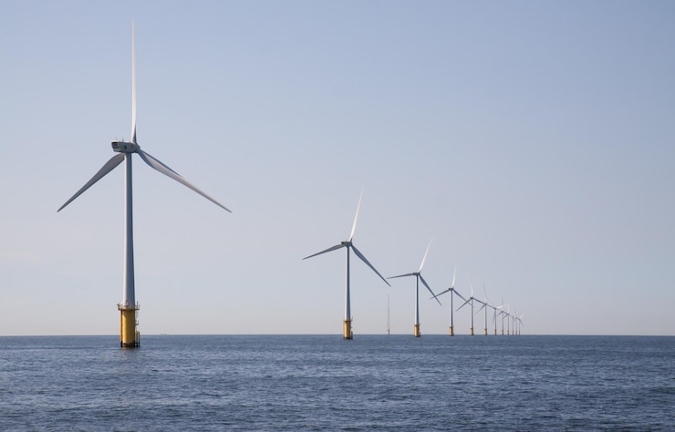 Bezpłatny plik Zdjęcie morska farma wiatrowa w pobliżu ijmuiden holandia