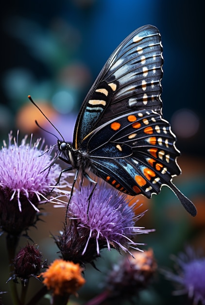 Bezpłatne zdjęcie motyl w kwiecie