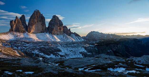 Mountain Tre Cime di lavaredo we włoskich Alpach