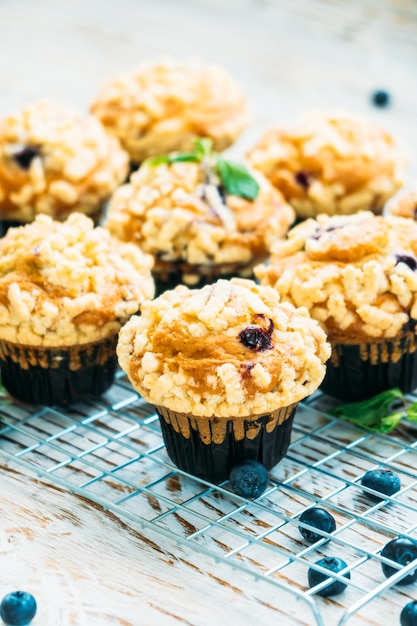 Bezpłatne zdjęcie muffin z jagodami