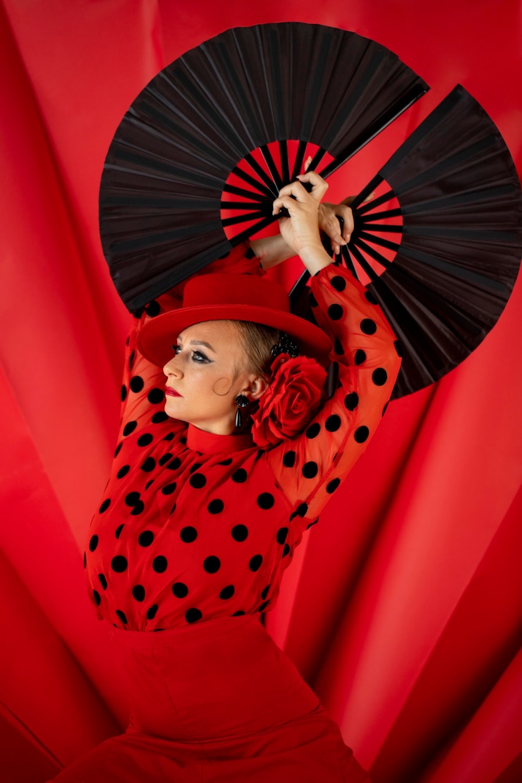 Bezpłatny plik Zdjęcie namiętna i elegancka tancerka flamenco