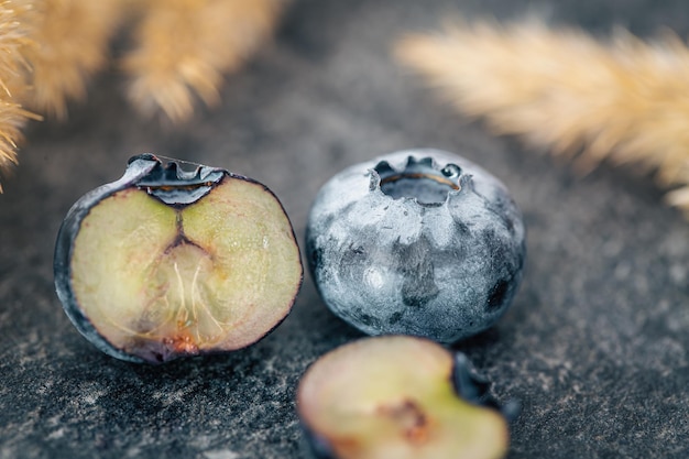 Naturalne Tło Ze Starymi Jagodami Makro Strzał