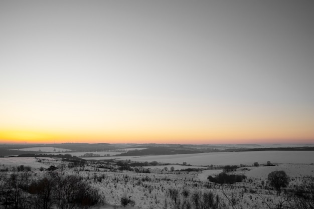 Naturalny Piękny Zimowy Krajobraz