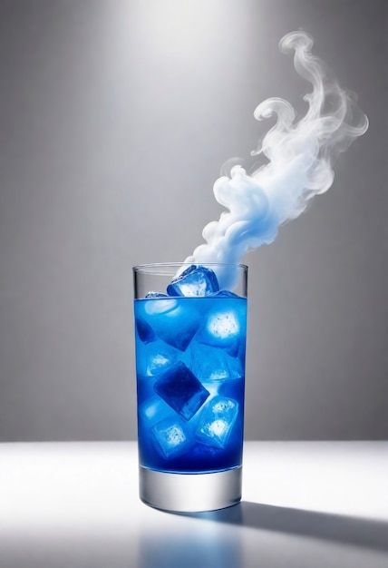 Bezpłatne zdjęcie neofuturystyczny drink koktajlowy z dymem
