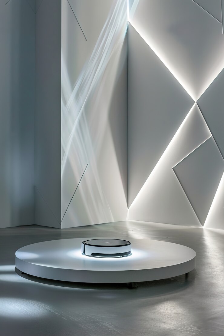 Bezpłatny plik Zdjęcie neonowy robot odkurzacz