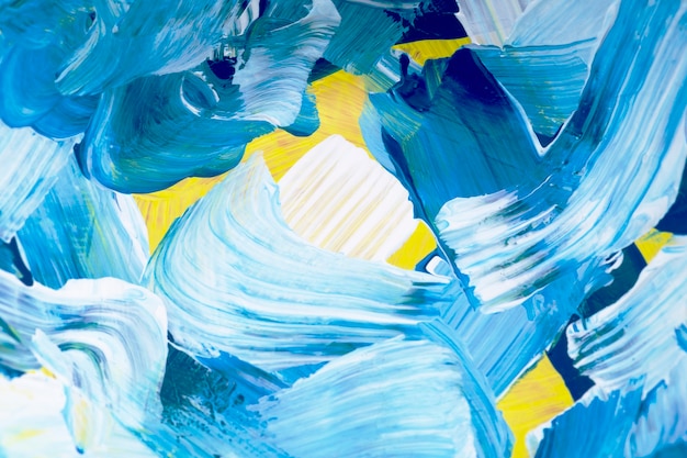 Niebieska farba teksturowane tło estetyczne DIY eksperymentalna sztuka