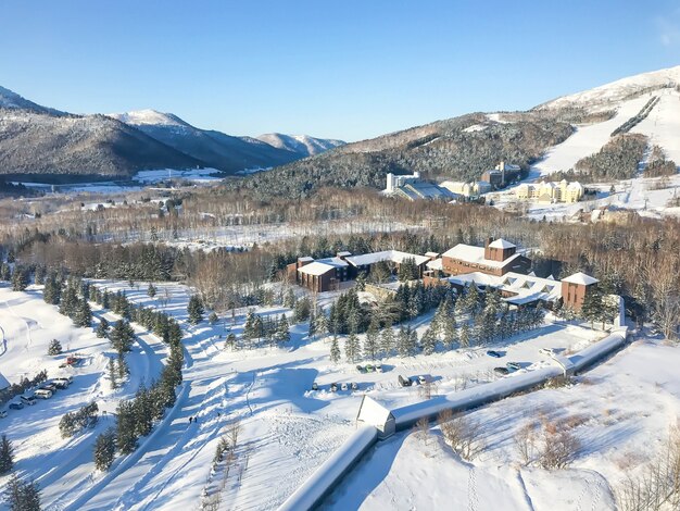 Niseko miasto widok, Hokkaido Japonia