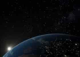 Bezpłatne zdjęcie nocna panorama galaktyki