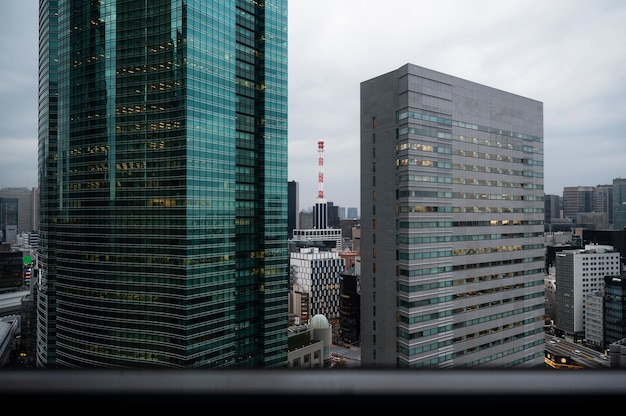 Nowoczesne tło ulicy w Tokio